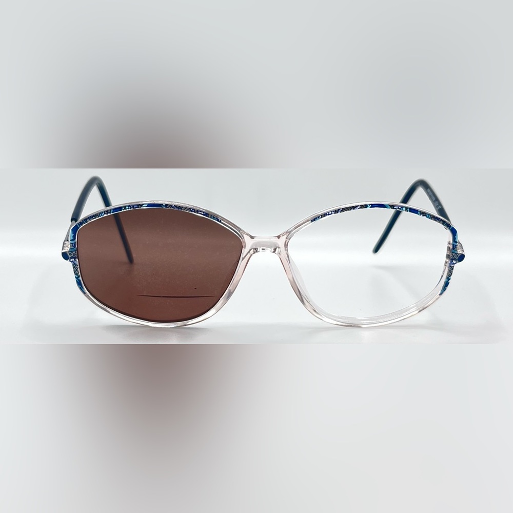 Vintage Silhouette SPX 1861 Blue Translucent Oval Sunglasses Frames Only - Picture 3 of 8